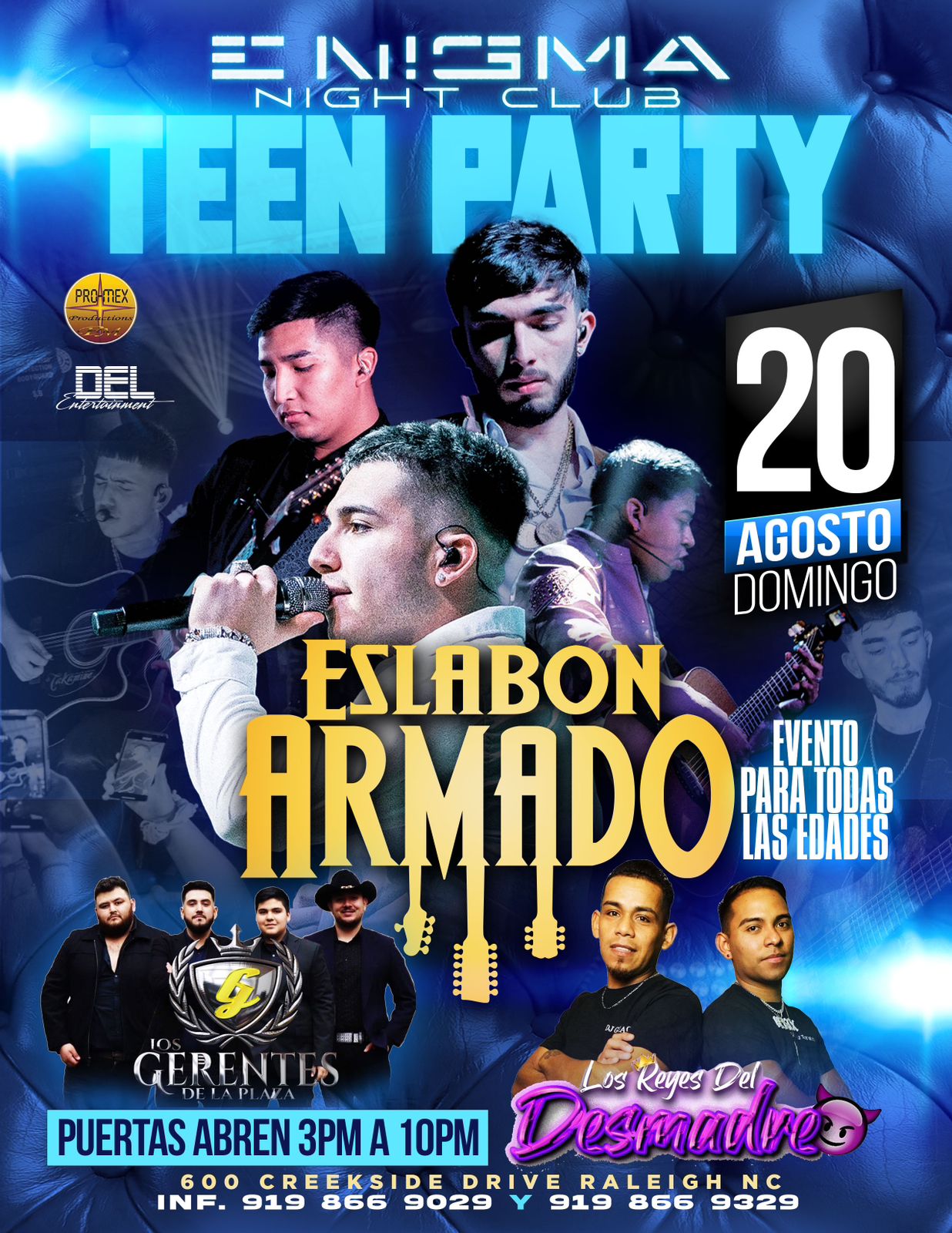 Eslabon Armado en Raleigh, Nc Tickets Raleigh, NC Enigma Night