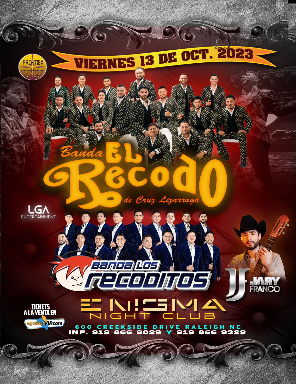 Banda Los Recoditos en Raleigh, NC, Enigma NC, Raleigh, October 13